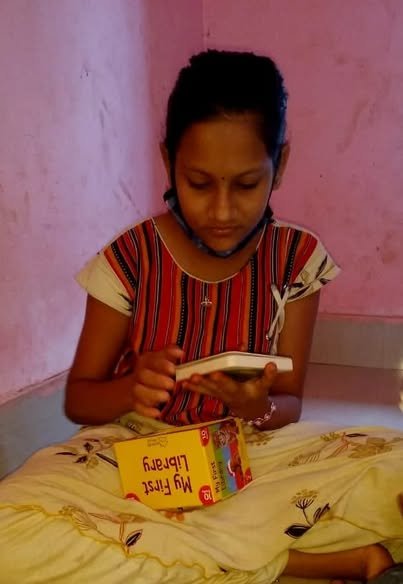 A child studying